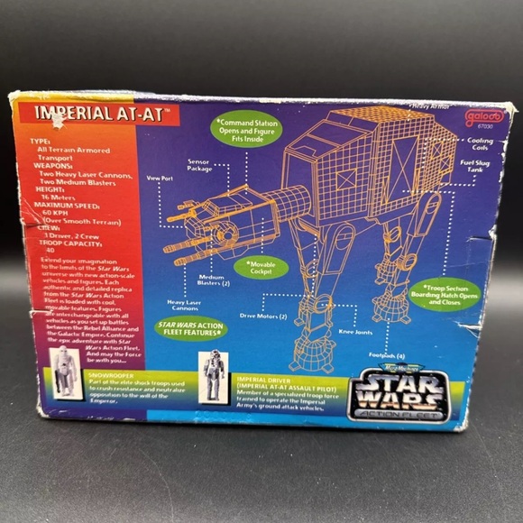 Vtg Micro Machines Star Wars Action Fleet Imperial AT-AT 1995 Galoob New Sealed - Picture 4 of 6